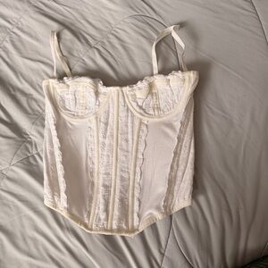 Urban Outfitters Cream Corset Top